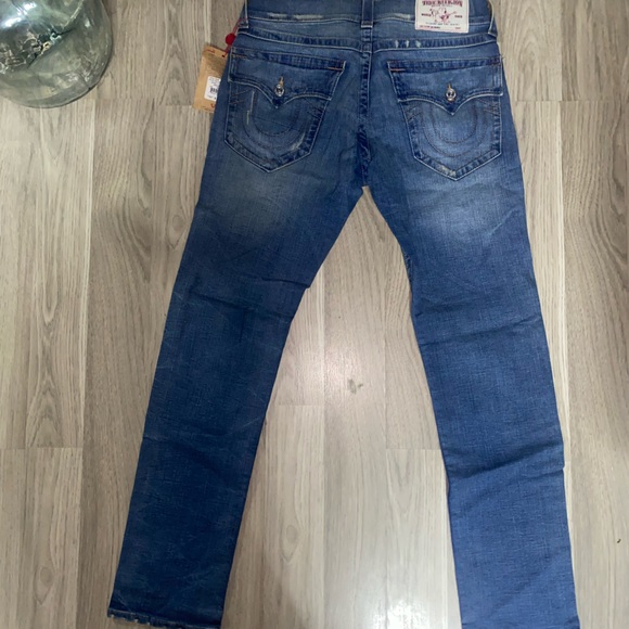 ❗️AUTHENTIC TRUE RELIGION SKINNY FLAP ORANGE JEANS❗️ - Picture 4 of 8